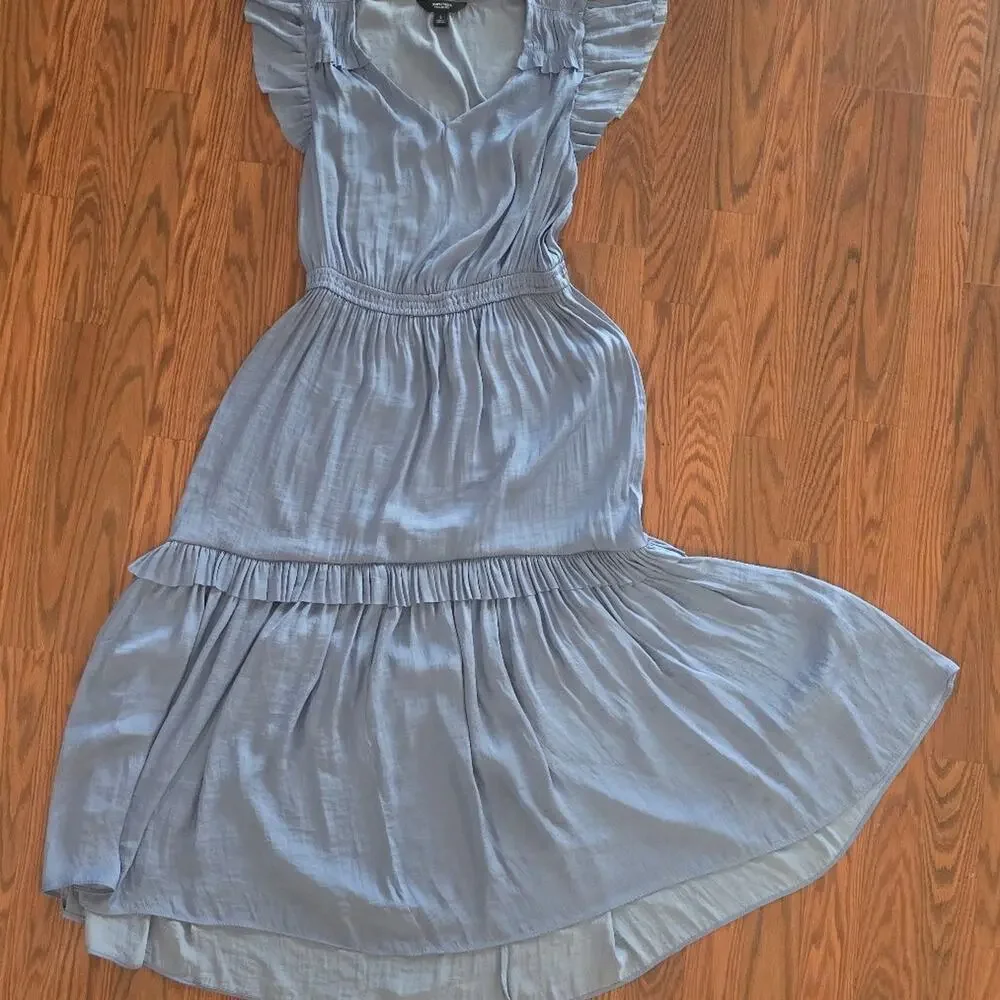 simply vera wang robin egg tiered blue dress oversized small - Picture 1 of 3